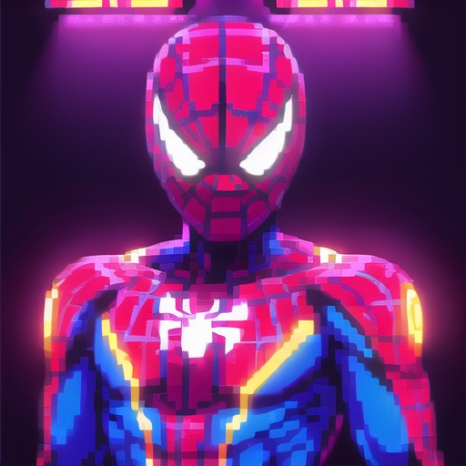 71366-3863040884-Spider Man,logo,icon,neon light,neon sign,neon,LED _masterpiece, high resolution, octance 4k, high detail _lora_Pixel Neon Art _.png